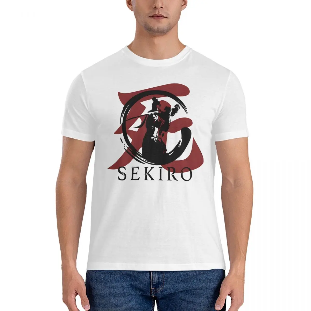 Забавная хлопковая футболка с коротким рукавом и круглым вырезом