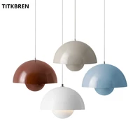 Modern Flowerpot Pendant Lights Home Kitchen Dining Room LED Hanging Lamp for Bedroom Living room Restaurant Fixtures 9 Colors