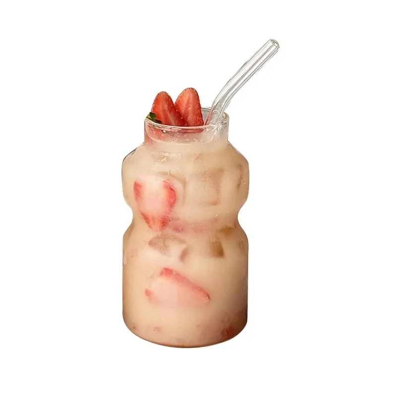 250 мл/440 мл стеклянная чашка кружка для холодной воды с бамбуковой крышкой кофе