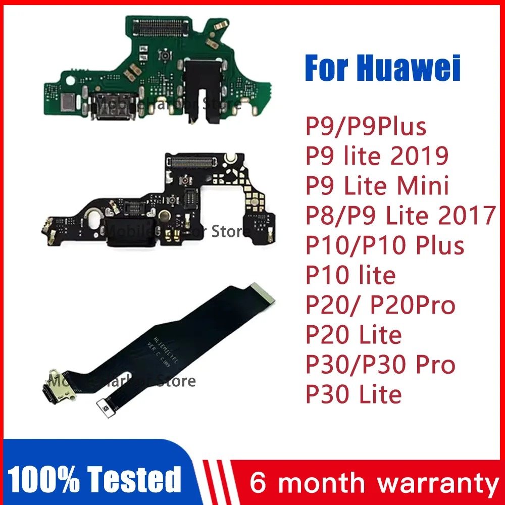 Фото USB-плата для зарядки Huawei P8 P9 P10 P20 P30 Pro Plus Lite Mini 2016 2017, гибкий шлейф разъема USB-порта зарядки/док-станции №1
