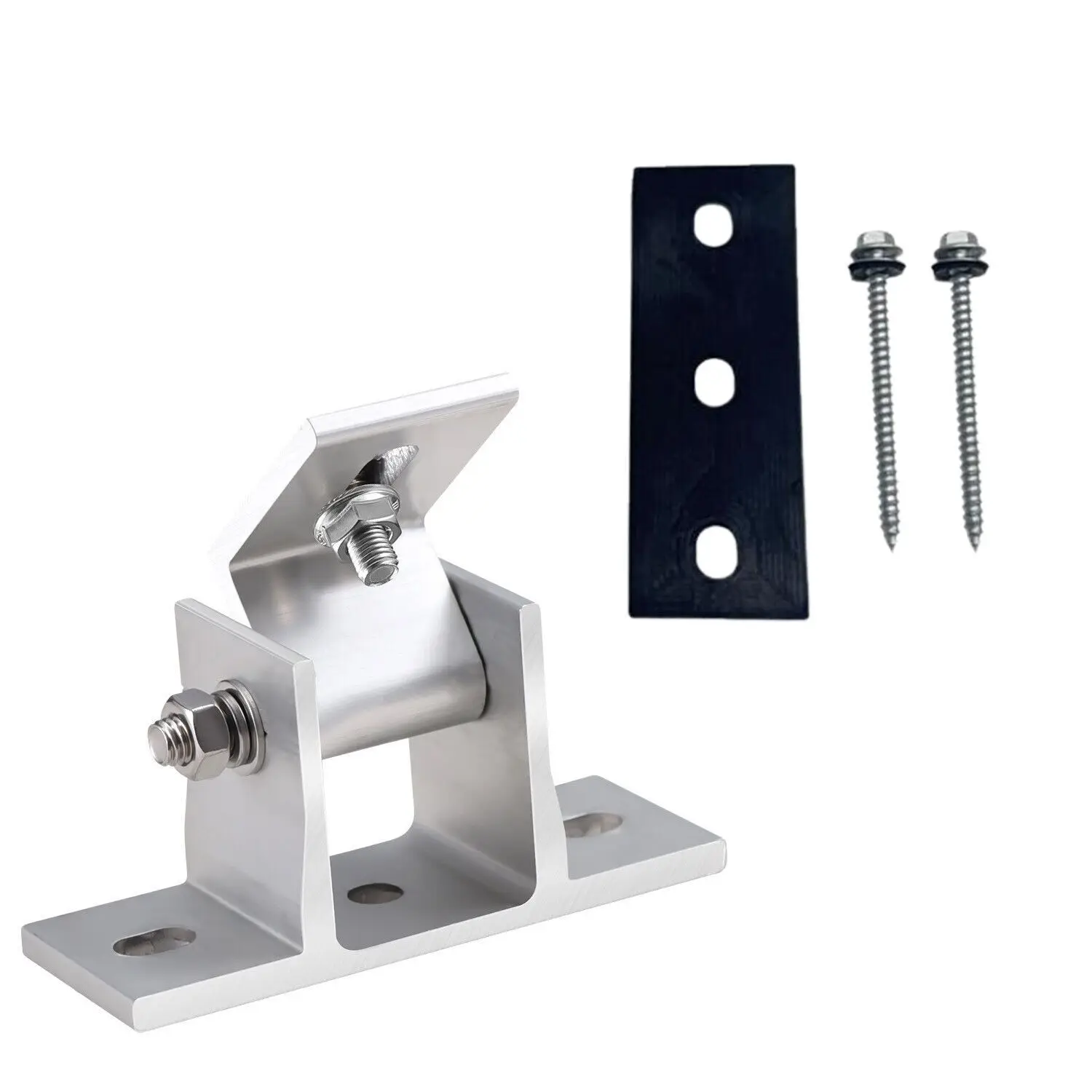 Solar Panel Foot Mount Adjustable Aluminum Alloy Flexible For Roof Mount Kit Photovoltaic Bracket Silver 1/2/4PCS
