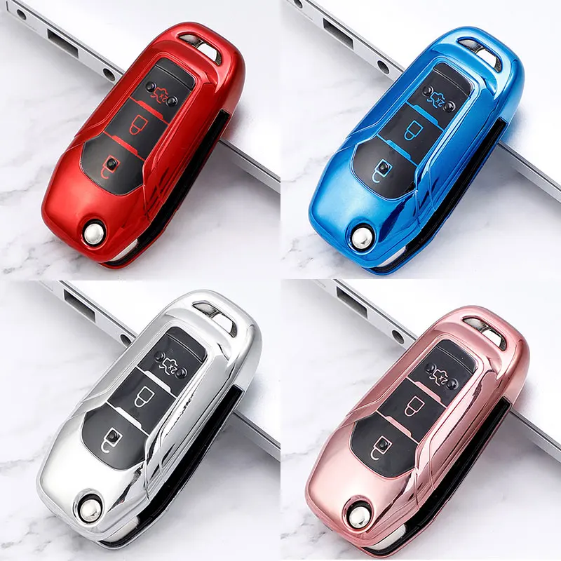 

Чехол для автомобильного ключа чехол сумка держатель для Ford Escort Ecosport Everest Fusion Fiesta Focus Kuga 2 Mondeo Ranger 2019 S Max аксессуары