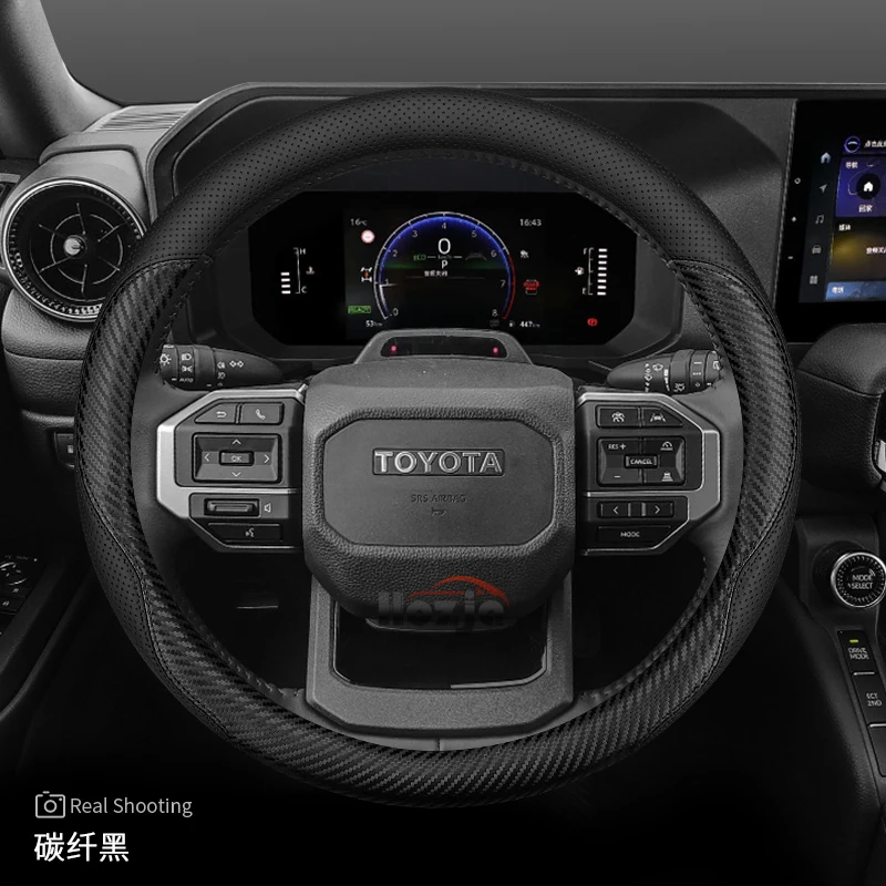 

Кожаный чехол на руль автомобиля для Toyota Land Cruiser 90 Prado 120 150 Fj120 Lc250, аксессуары для интерьера 2025