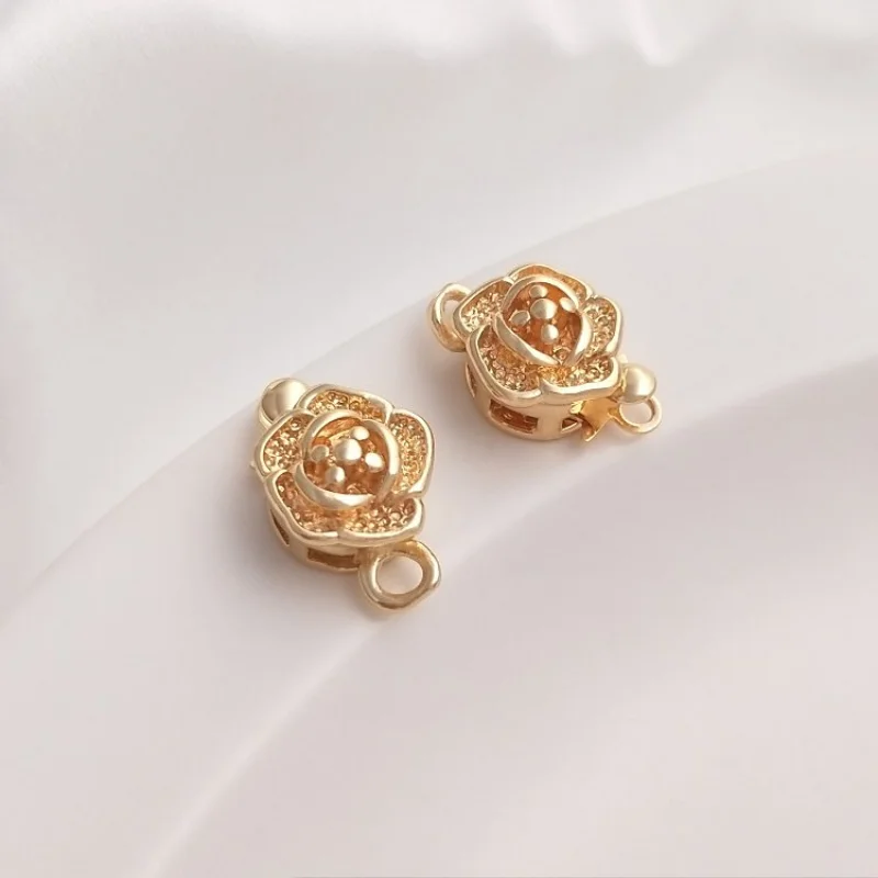 

4 шт., розы-вставки для ювелирных изделий, 8,5x13,5 мм