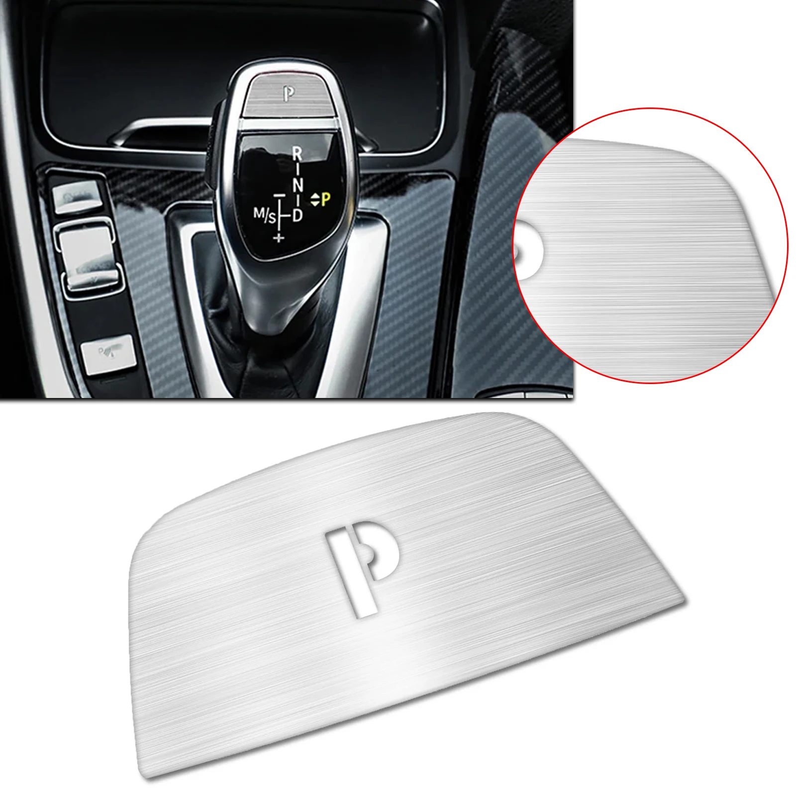 

Для BMW 2 3 4 5 6 Series X3 X4 X5 X6 F30 F10 F22 F34 F32 F06, серебристая внутренняя ручка переключения передач, зеркальная отделка, чехол для парковки