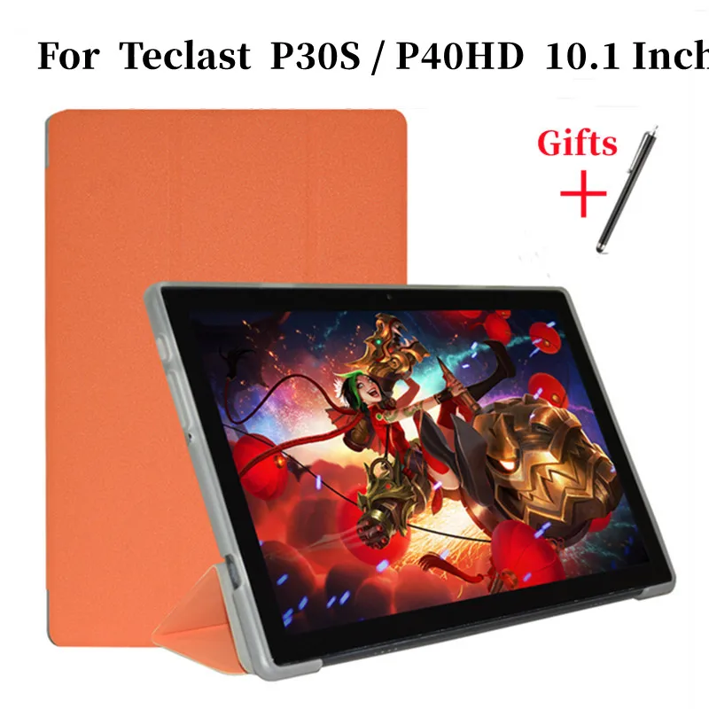 Ultra Thin Three Fold Stand Case For Teclast P30S 10.1inch Tablet Soft TPU Drop Resistance Cover For P40HD New Tablet