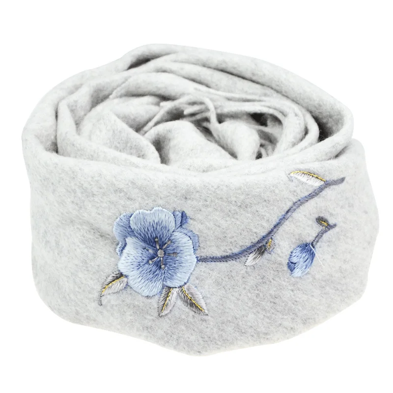 Известный кашемировый шарф с вышивкой Suzhou для мужчин и женщин на осень зиму