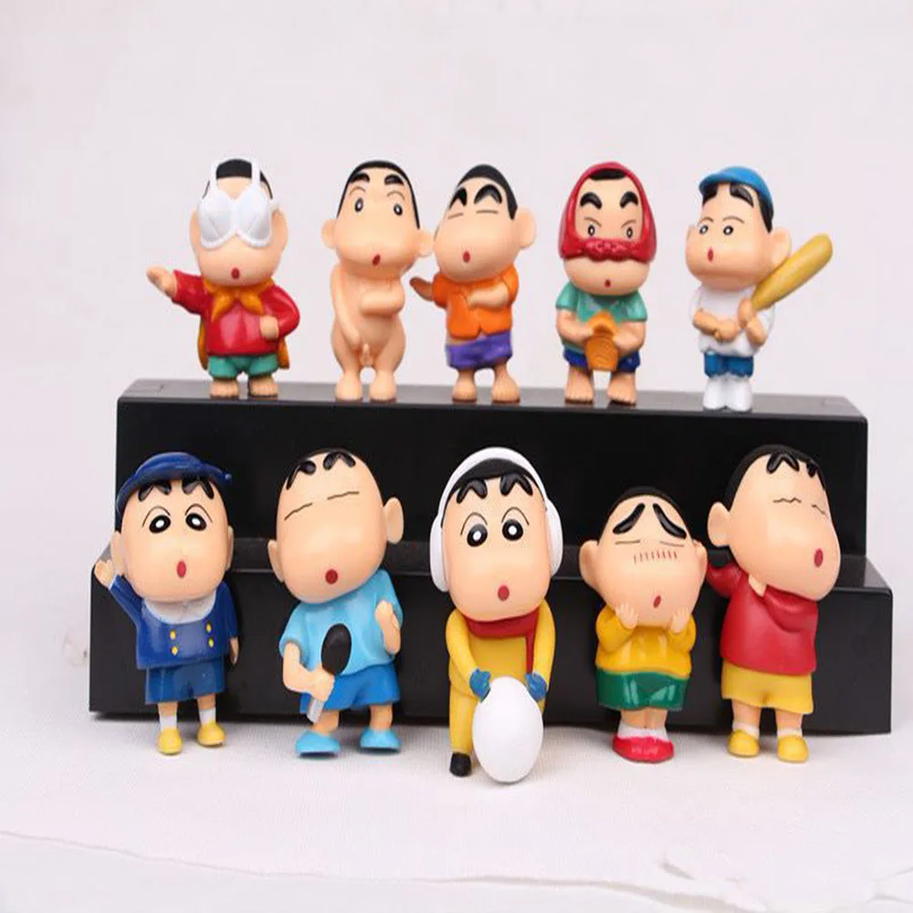 Аниме экшн-фигурки Crayon Shin-chan Kawaii Q Version мини декор коллекционные предметы Детские