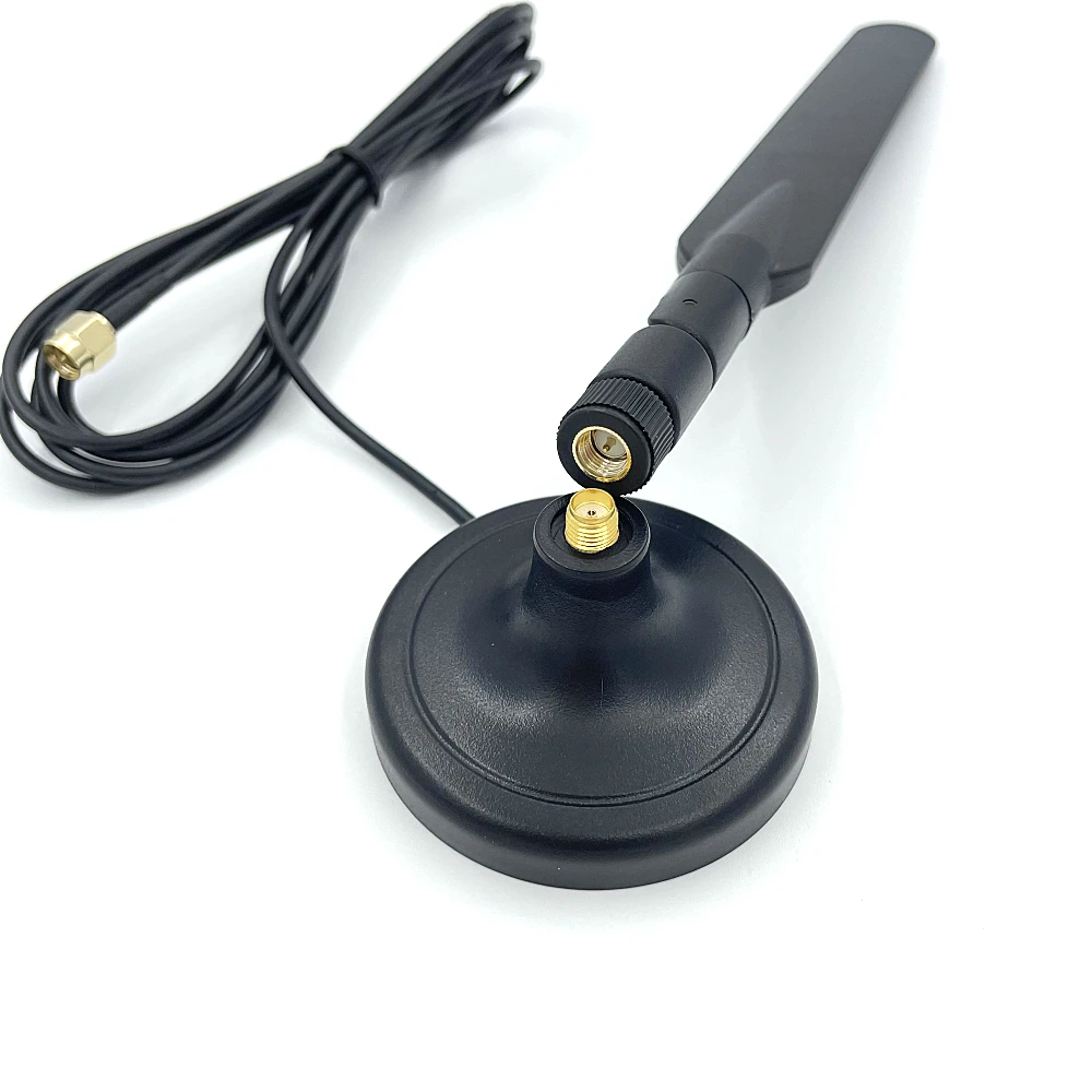 GSM 4G 5G Antenna Magnetic Base 600-6000MHz 12dBi High Gain Omni Wifi Antenna 2 Meters Cable SMA Male  for Router Modem