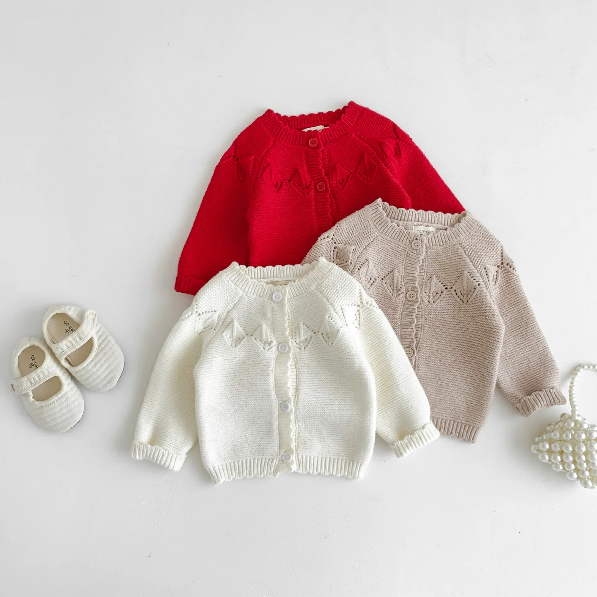 

New Autumn Knitwear Infant Knitsuit Newborn Girl Knitted Cardigan Fashion Sweater Boy Baby Casual Cotton Tops Coat Kid Jacket