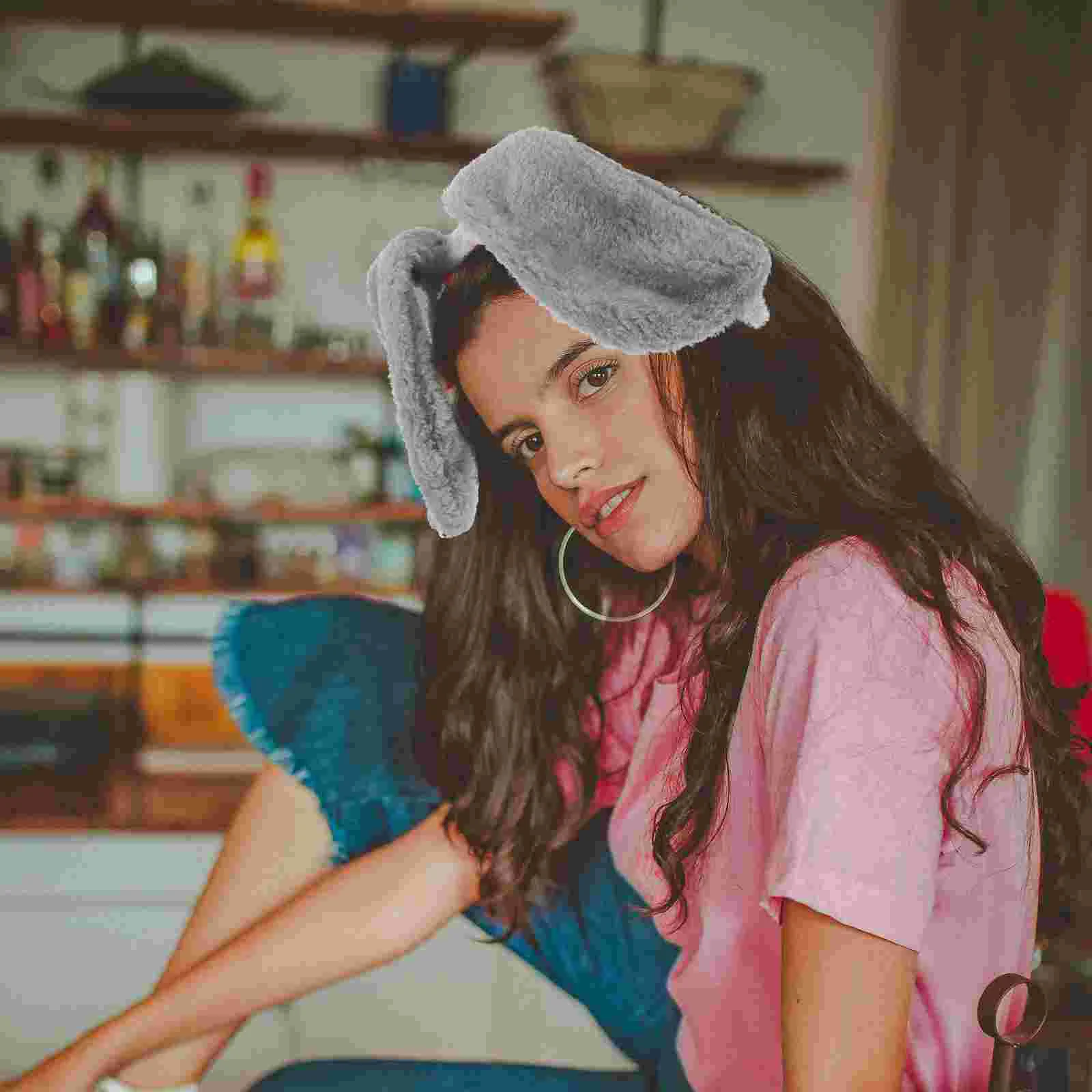 Повязка на голову с ушками животных коричневые гибкие собачьи уши муфты костюм