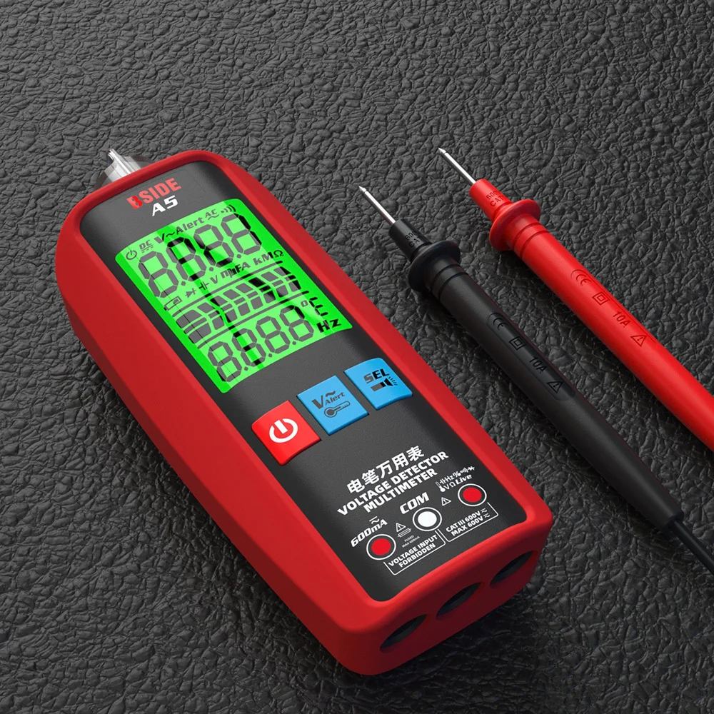 

BSIDE Professional Digital Multimeter Pocket Tester Voltmeter Current VFC Voltage Capacitance Diode Ohm Hz V-Alert Live Wire DMM