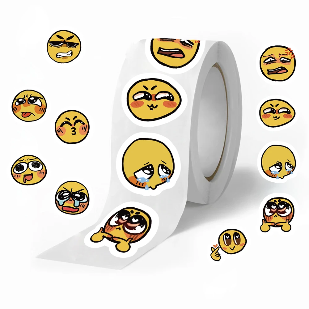 500 шт. детские наклейки на лицо желтого цвета