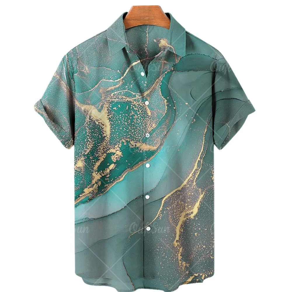 

Unisex Shirt 2023 Cool Abstract Rendering Tie Dye 3d Print Hawaiian Shirts Retro Men's Shirt Casual Short Sleeve Breathable Top