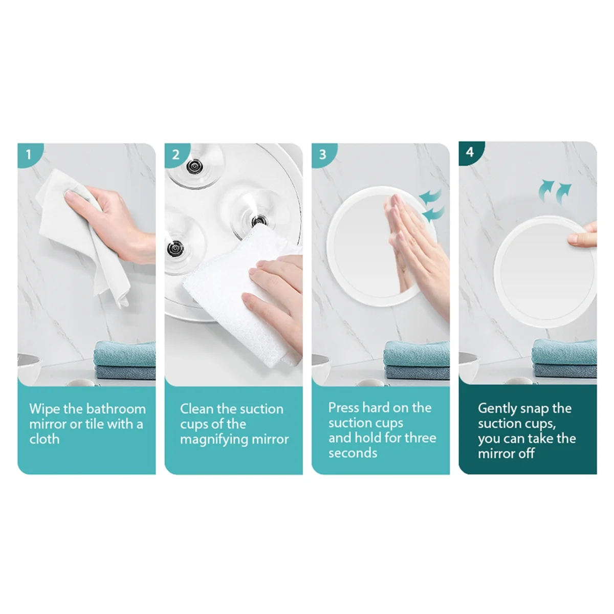 10-кратное увеличительное зеркало с подсветкой для макияжа компактное