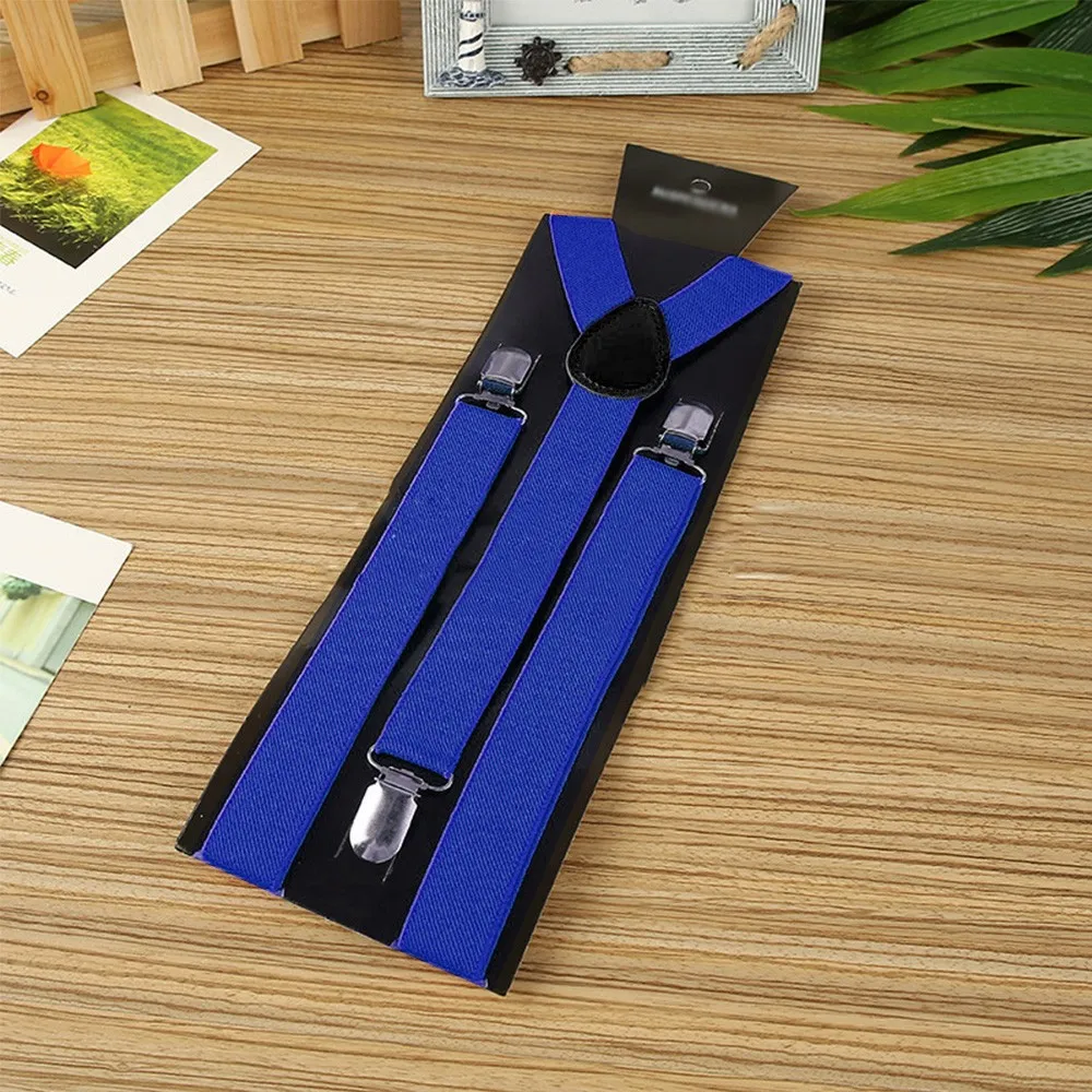 

Women Men Elastic Suspenders Black Adjustable Braces Y-Back Clip-On Solid Color For Wedding Suit Skirt Accessories Gift