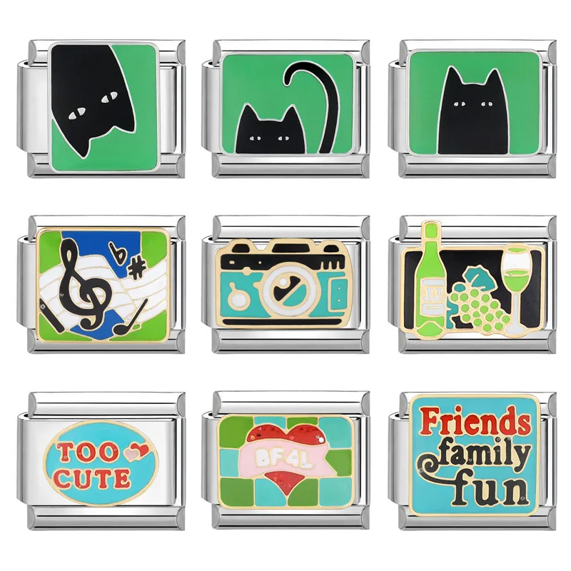 Memnon модные подвески в виде кошки с зеленым ландшафтом камеры итальянские