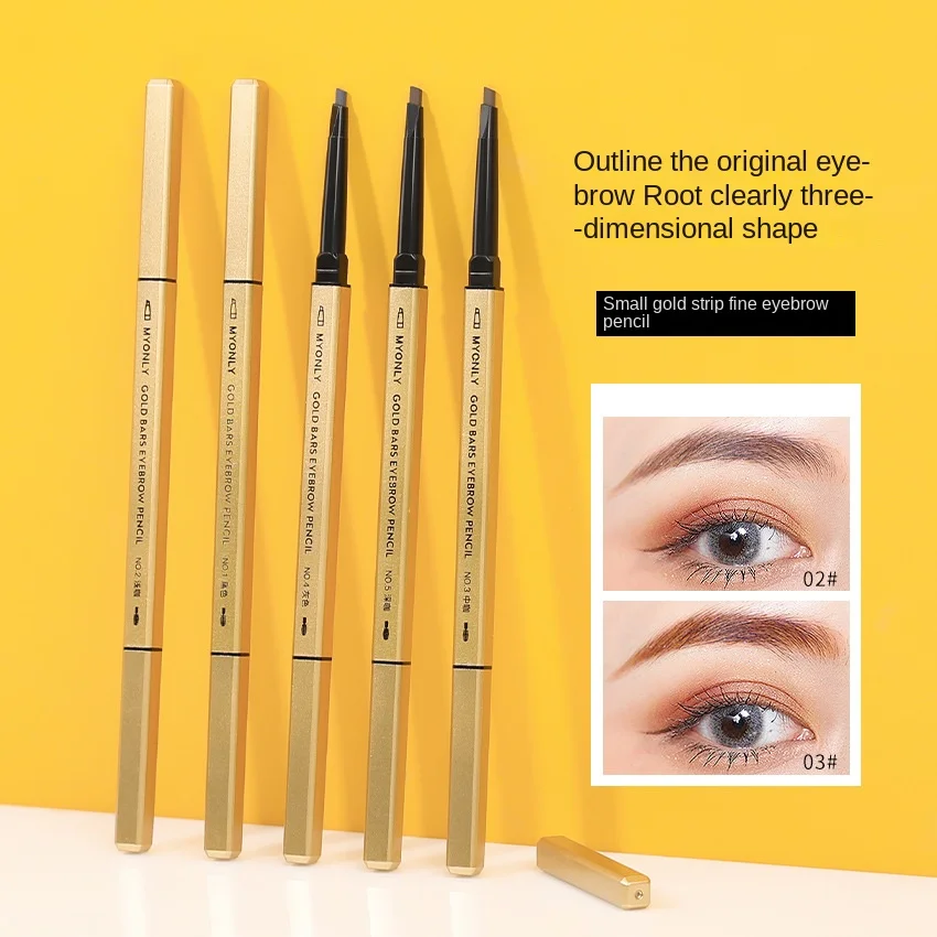 

Little Gold Bar Double-Ended Eyebrow Pencil Precise Three-Dimensional Long-Lasting Non-Smudge Triangle-Ended Eyebrow Pencil