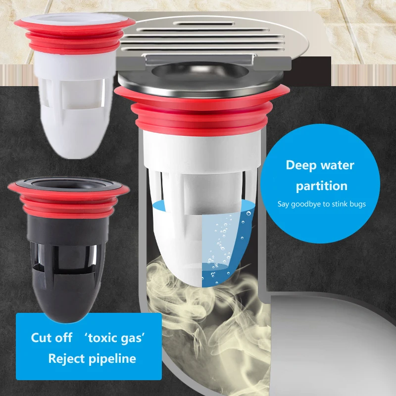 

Дезодорант для канализации, дренажный наполнитель для унитаза, защита от насекомых, антизапаховый дезодорант, дренажный чехол для пола, акс...