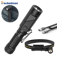 3 in 1 led flashlight 90%c2%b0 swivel led work light tail with magnet work light with pen clip with headband can be used as headlight