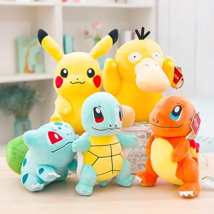

20cm Original Pokemon Plush Toy Anime Pikachu Stuffed Charmander Charmander Squirtle Bulbasaur Figure Doll Baby Christmas Gift