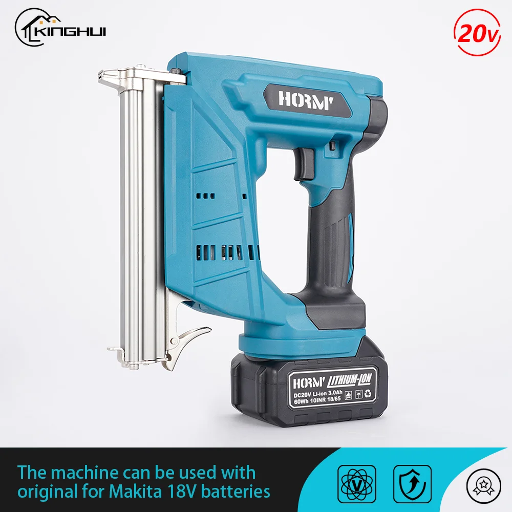 

20V Electric Nail Gun For 422J Nail Framing Nailer Tacker Stapler Furniture Staple Gun Woodworking Power Tool For Makita Battery