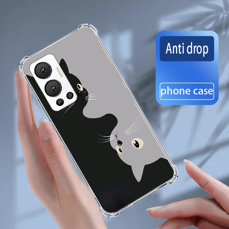 Чехлы infinix Hot 12/X6817 мягкий силиконовый прозрачный чехол из ТПУ для телефона