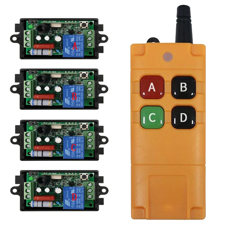 

2000m AC 220 V 1CH Wireless Remote Control LED Light Switch Relay Output Radio RF Transmitter And 315/433 MHz Receiver