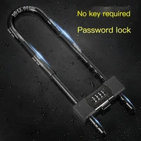 lengthened u shaped password lock shop glass door double door lock sliding door lock anti theft u shaped lock