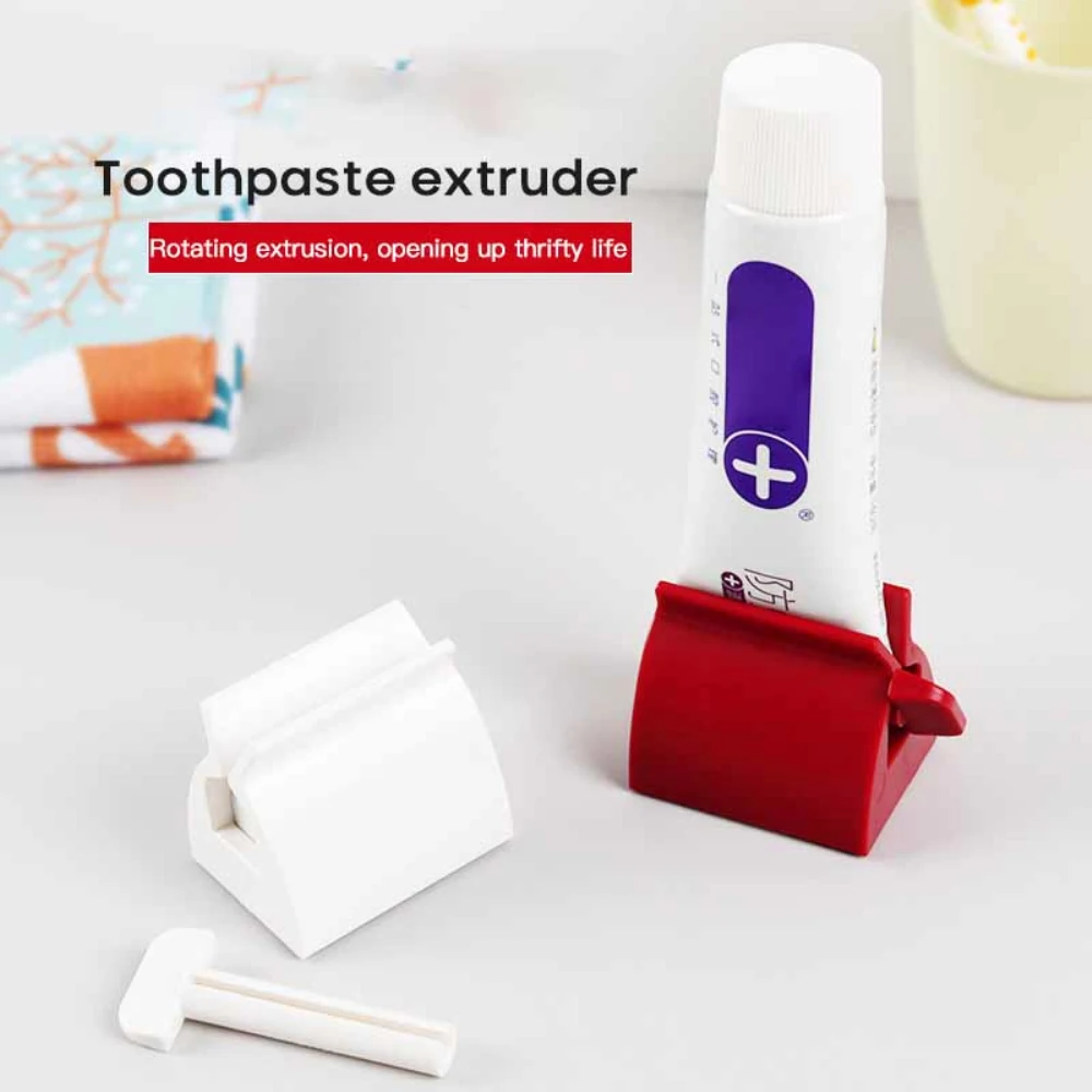 

Multifunctional Automatic Toothpaste Dispenser Rolling Toothpaste Squeezer Plastic Facial Cleanser Squeezer Press For Bathroom