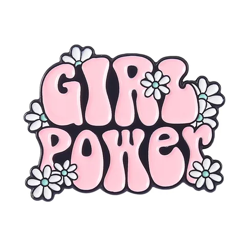 Эмалированные булавки для феминизма на заказ, женские броши с надписью «Girl Power Love», значки на лацкан, одежду, женская шляпа, ювелирные изделия, подарок для женщин, друзей, оптовая продажа
