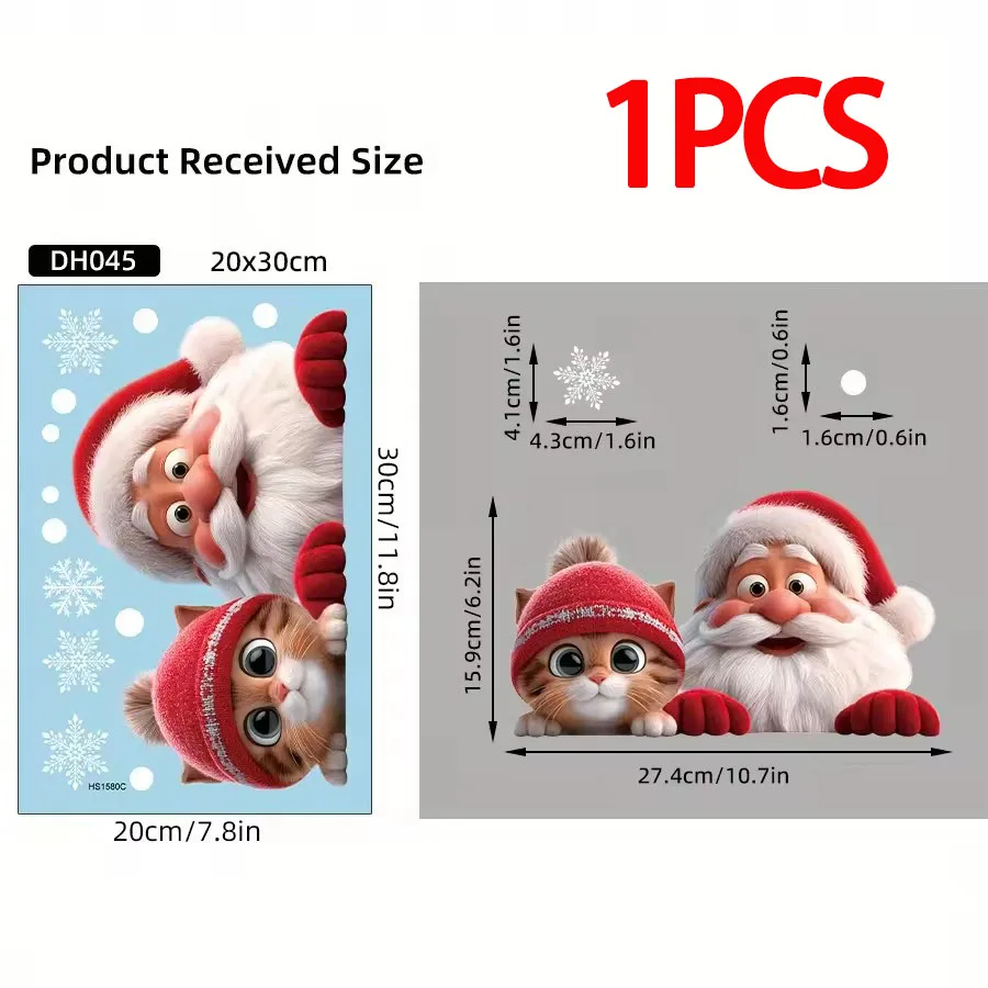 Стеклянные наклейки Санта-Клауса