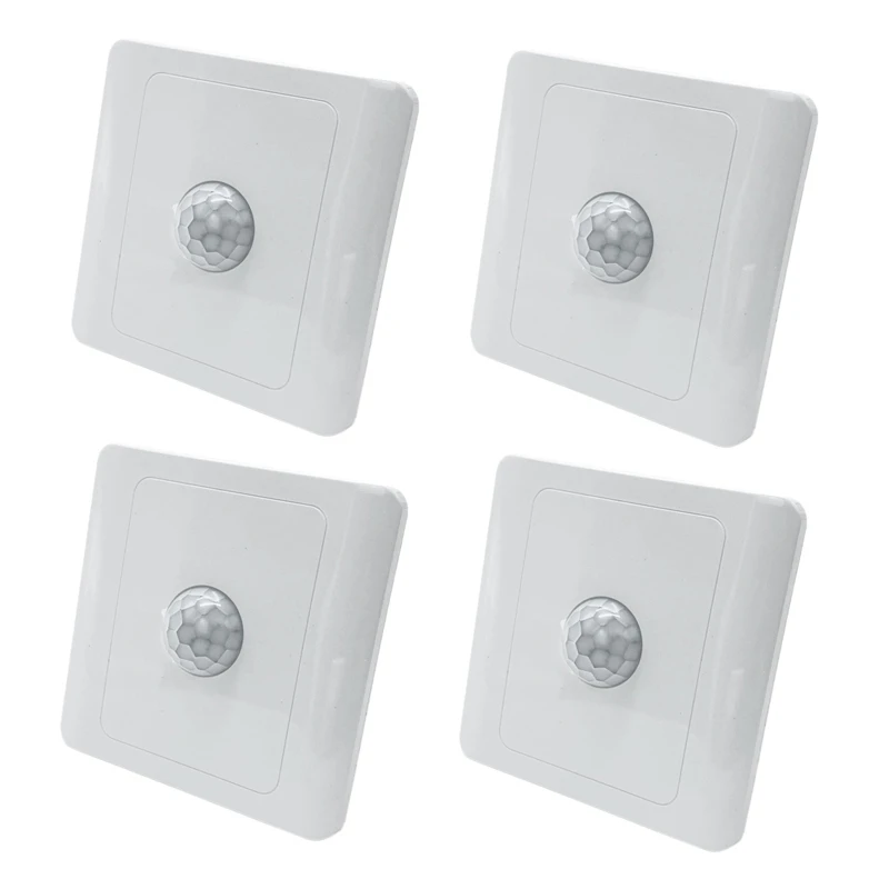 

4X PIR Infrared Motion Sensor Switch 220V Auto Control LED Lamp Lighting Switch Smart Body Induction Detector