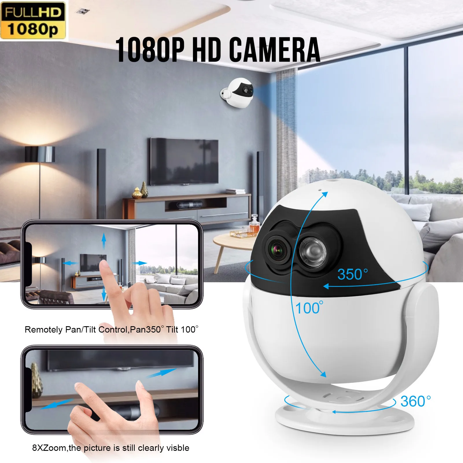 

HD 1080P WiFi Camera Tuya Wireless IP Baby Monitor Mini Indoor CCTV Security 2K AI Audio Tracking Video Surveillance Camcorder