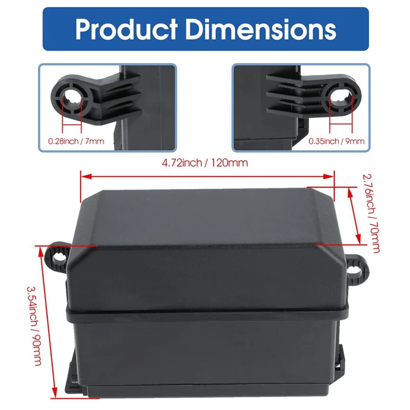 Черный Блок предохранителей с 6-слотовым релейным блоком и универсальным
