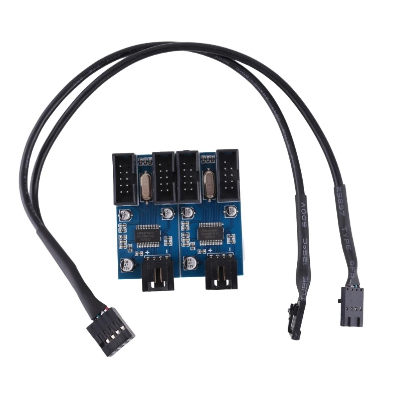 USB 9-контактная плата расширения папа от 1 до 2/4 мама удлинительный кабель-адаптер