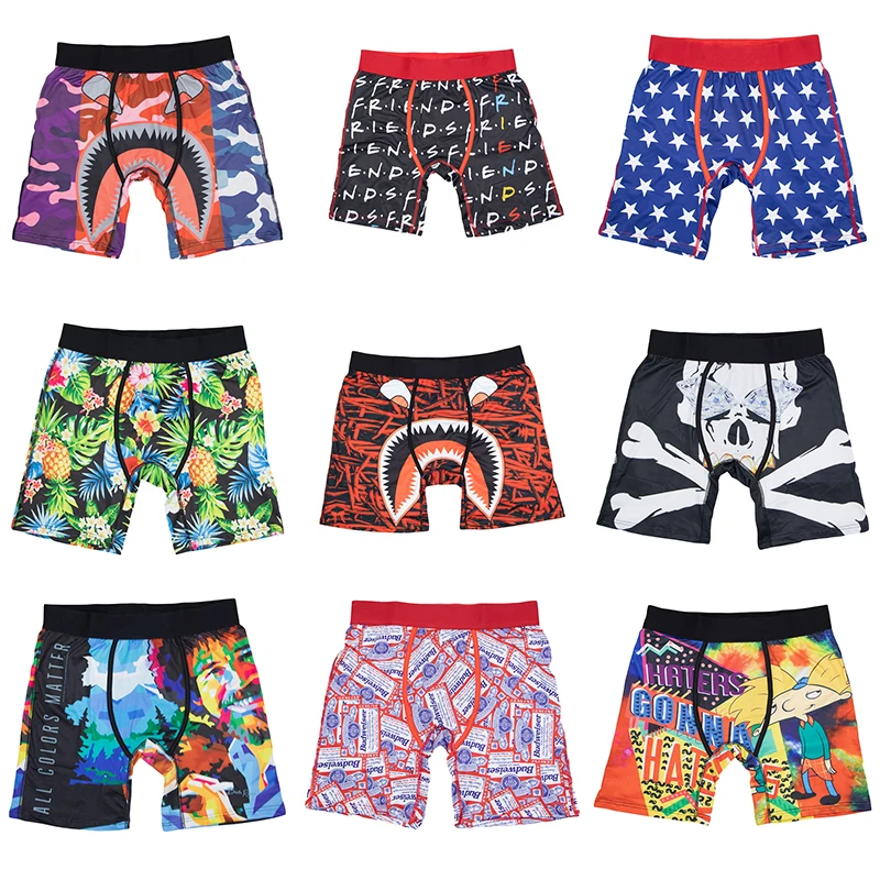 

Sexy Print Men Underwear Boxer Cueca Male Panty Lingerie Men Underpants Boxershorts Size Boxerbriefs S-XXL