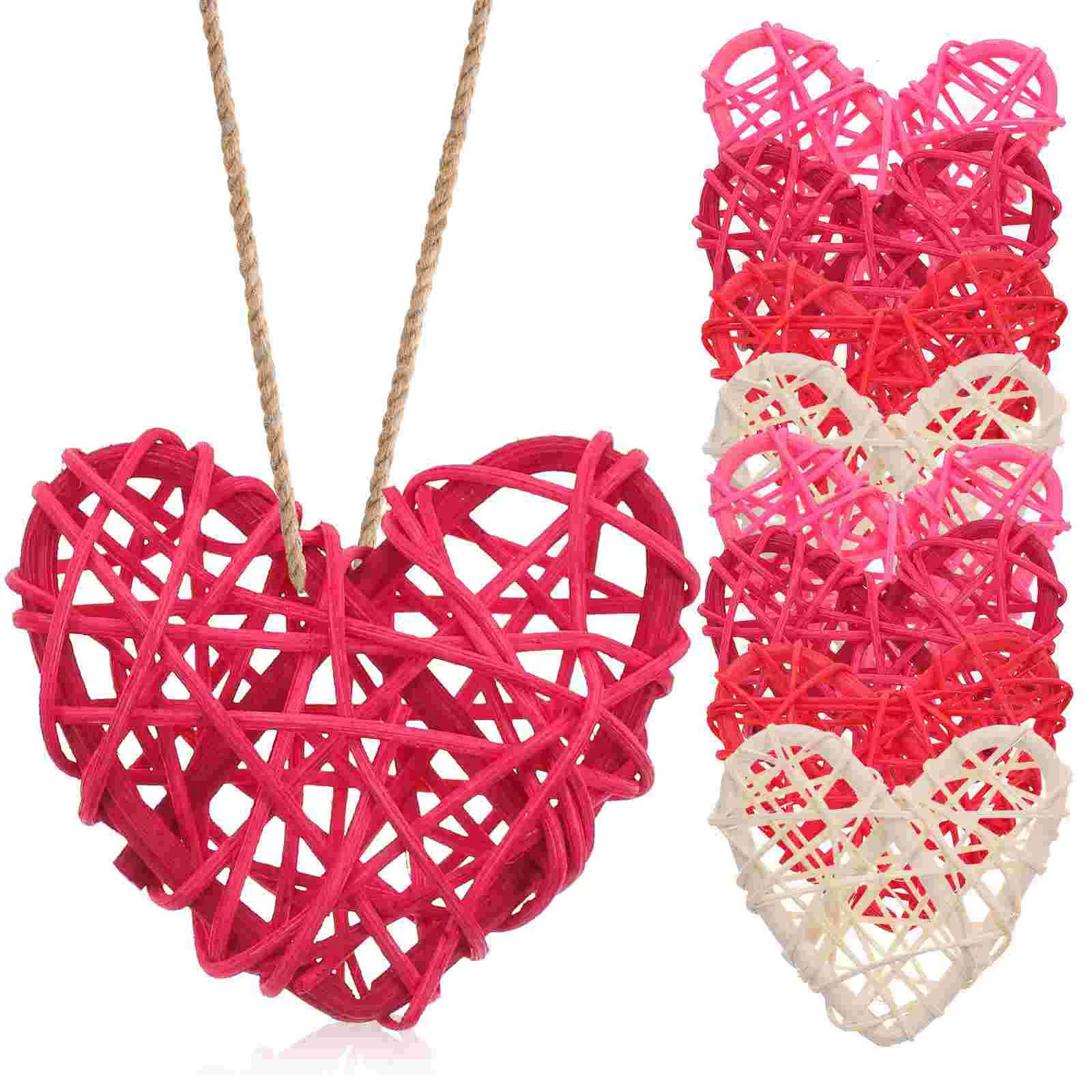 

Rattan Heart Wicker Hanging Shaped Vase Filler Decorative Bowl Day Hearts Valentines Valentine Ornaments Woven Weaving Fillers