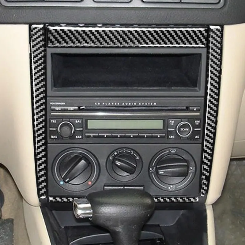 

Мягкая карбоновая Центральная панель управления кондиционера CD Панель рамка Наклейка Обложка для VW Golf 4 Jetta Bora MK4 R32 GTI 1999-2004