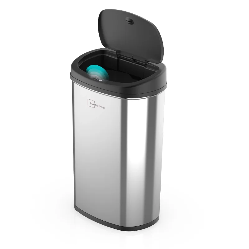 

Mainstays 13.2 Gallon Trash Can, Motion Sensor Kitchen Trash Can