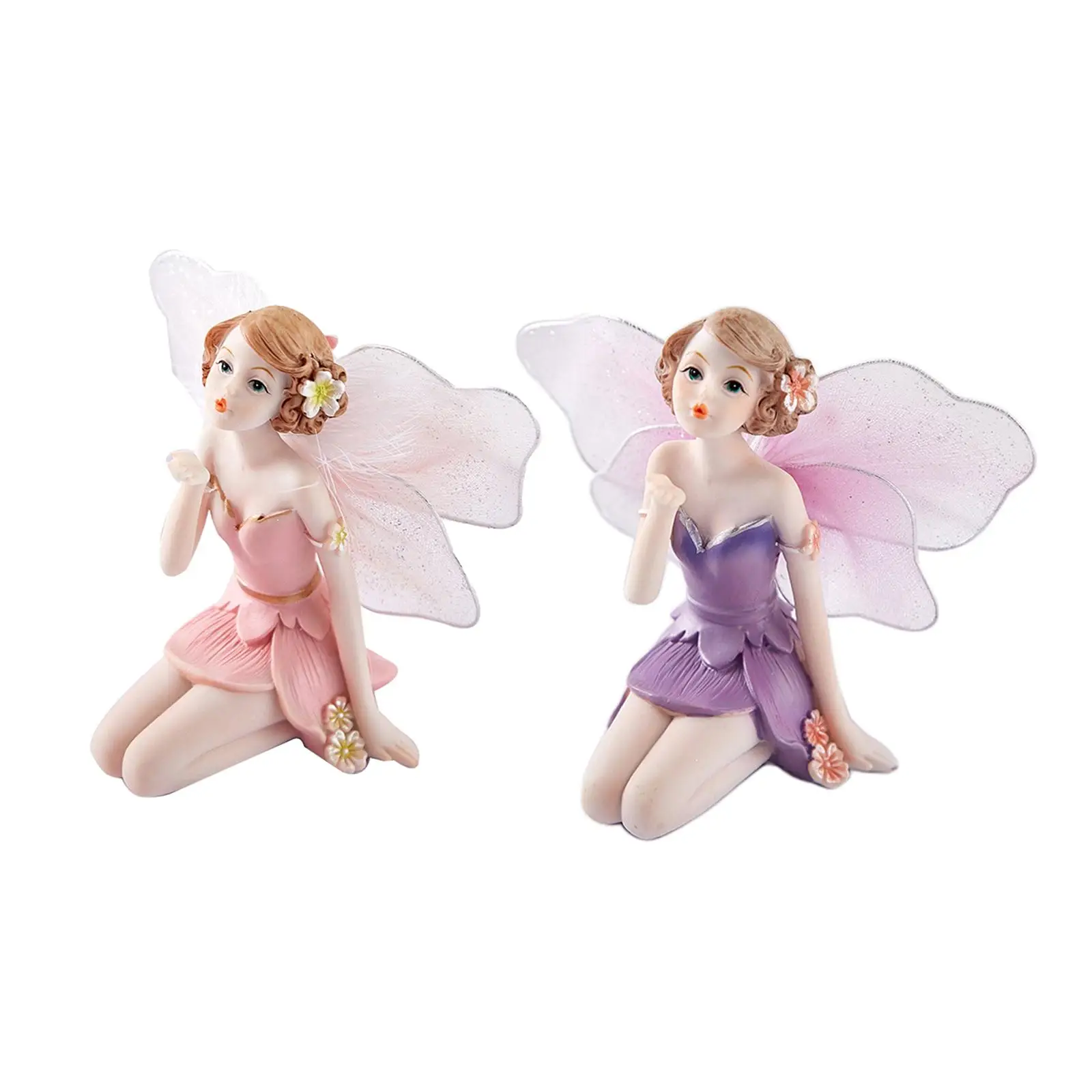 

Миниатюрная статуя Феи современные эльфы девушки творческие декоративные художественные украшения скульптуры статуэтки для входа в гости...