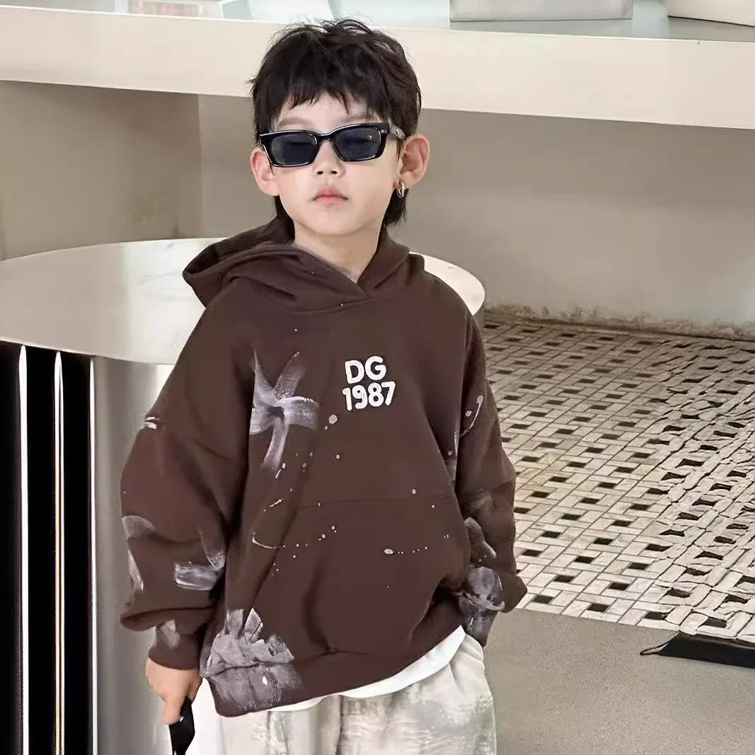 Детская одежда толстовка для мальчиков осень 2024 новинка лидер продаж классный