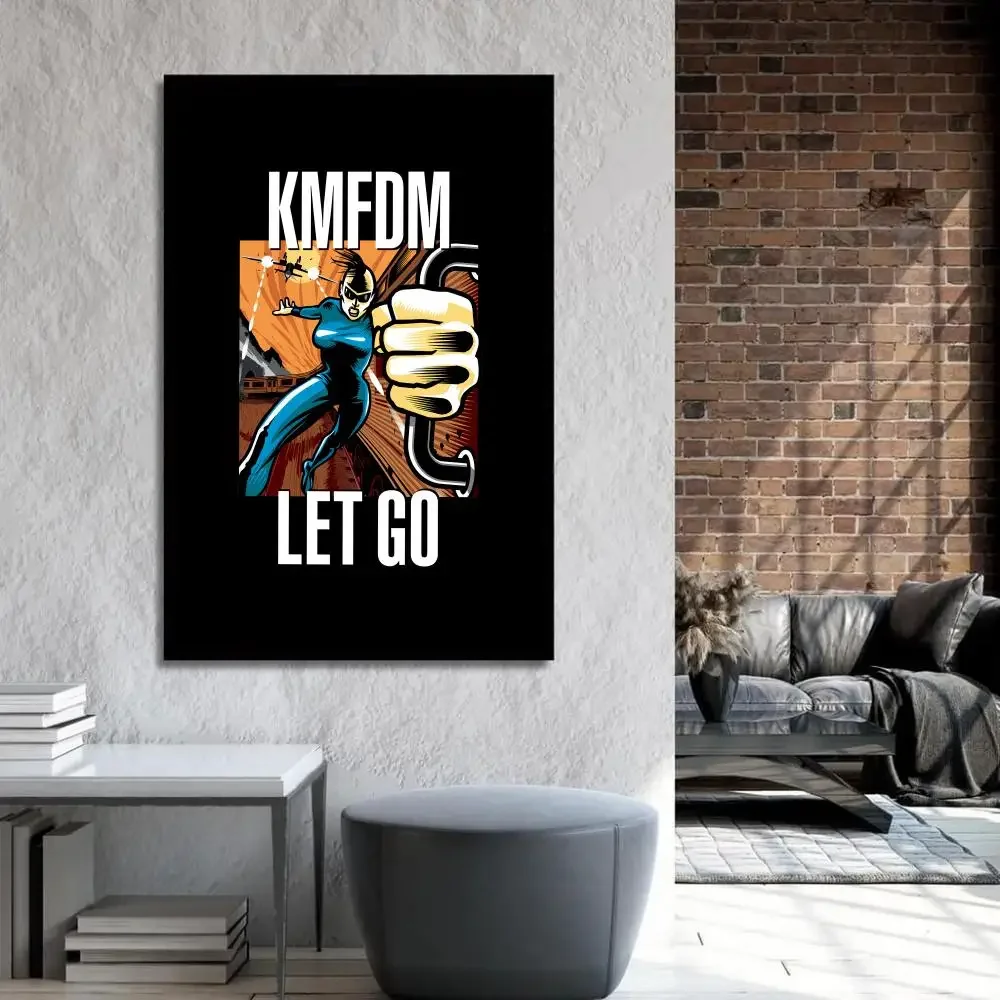 Фото Забавный постер группы K-Kmfdm, настенный декор, наклейка для гостиной, спальни, офиса, прихожей, бара, домашнего декора, идея для подарка №3