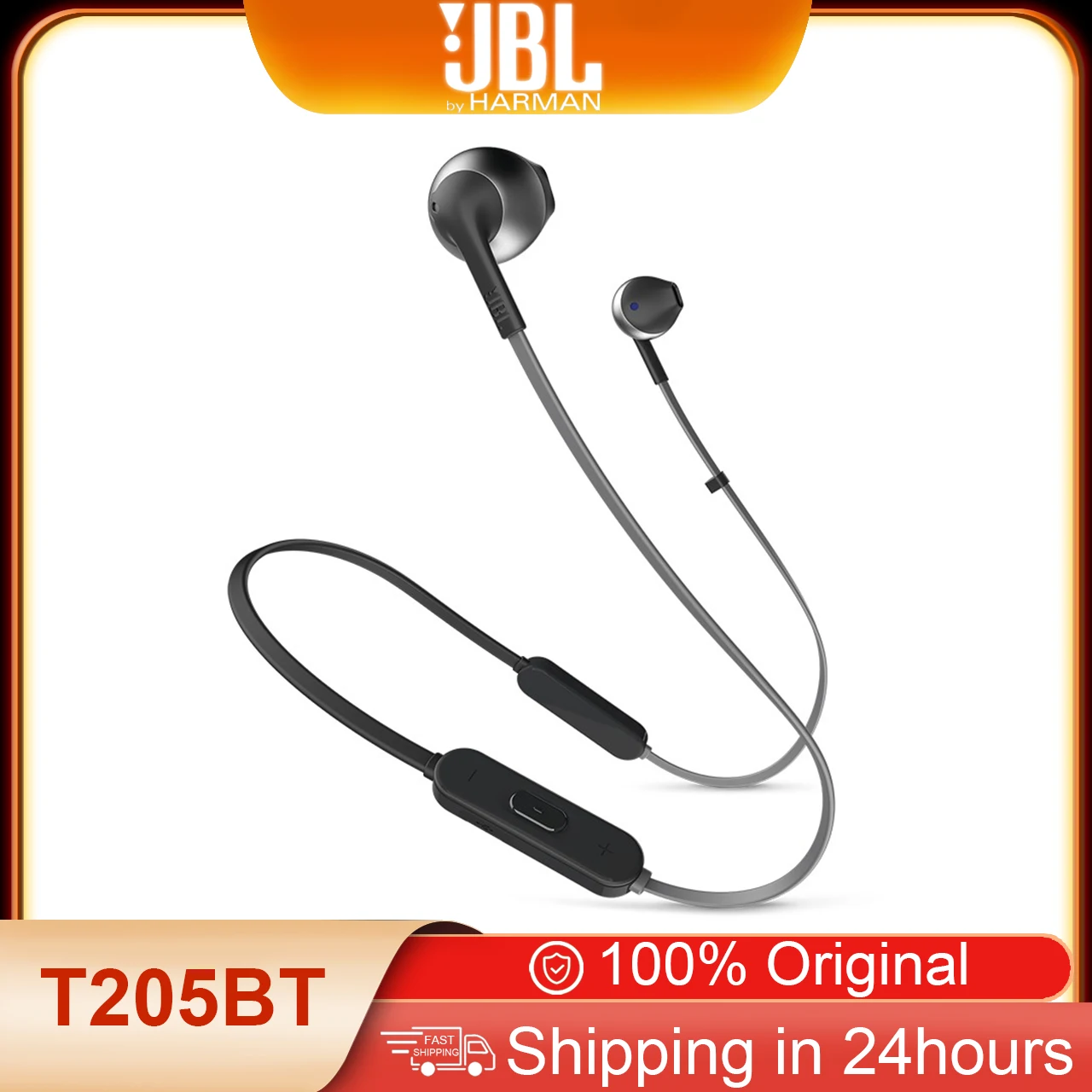 

JBL T205BT Wireless Bluetooth Earphones Sports Deep Bass Earbuds Stereo Music Headset Handsfree Calls with Mic for Smartphone