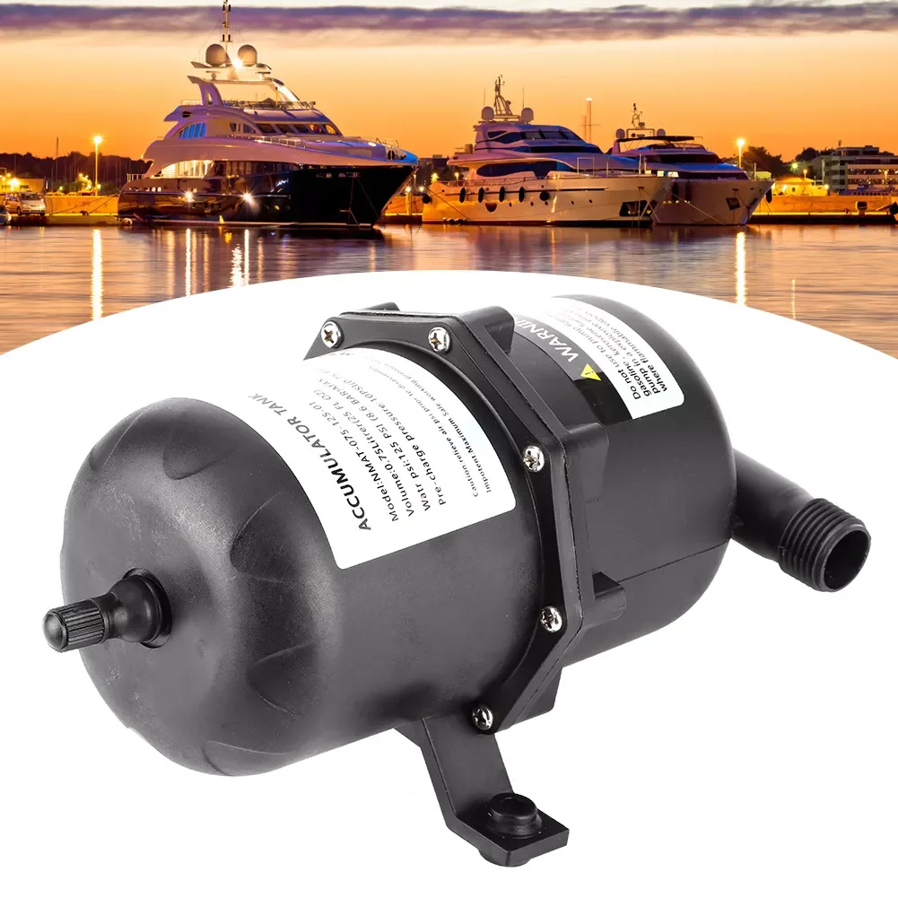Accumulator Pressure Tank Water Pump Flow Control 0.75 L 125PSI Waterproof for Marine RV Boat