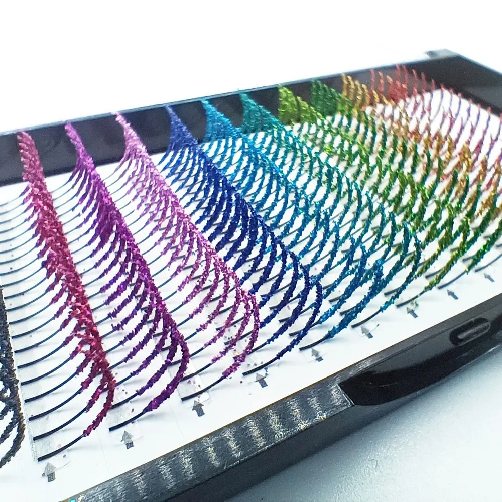 

Eyelashes Segmented Eyelashes Grafting Fake Color Lashes Glitter Colored Eyelashes Individual Cluster Eyelashes Cosplay Eyelash