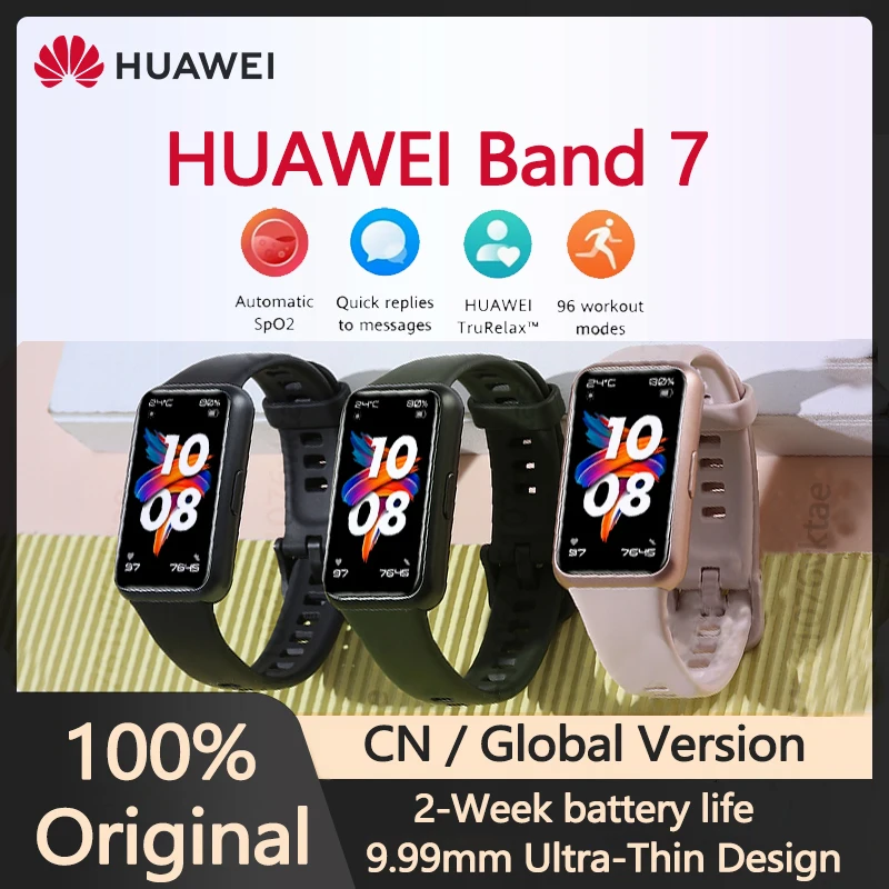 

Смарт-браслет Huawei Band 7, 1,47 дюйма, AMOLED экран, пульсометр
