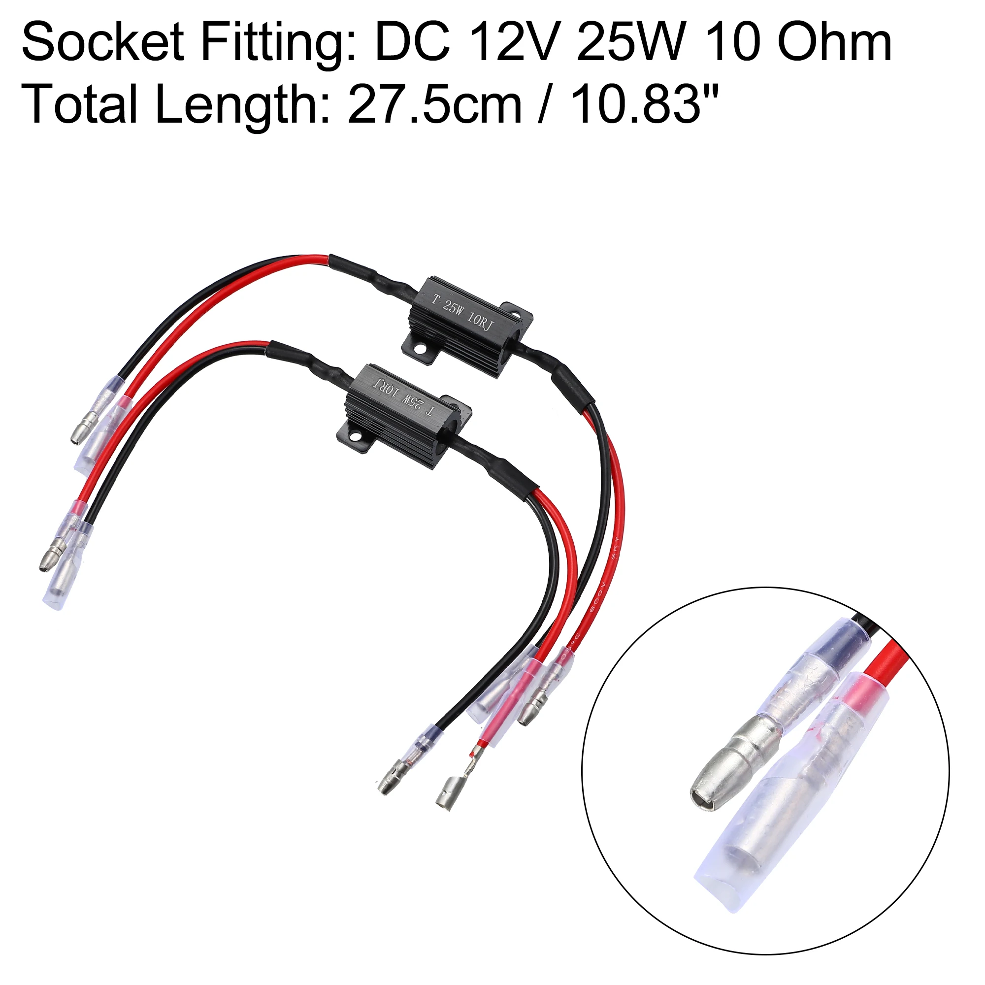 

X Autohaux 2 шт. нагрузочный резистор 6,8 8 10 Ом резистор для мотоцикла светодиодный мигающий указатель поворота адаптер для Yamaha для Suzuki