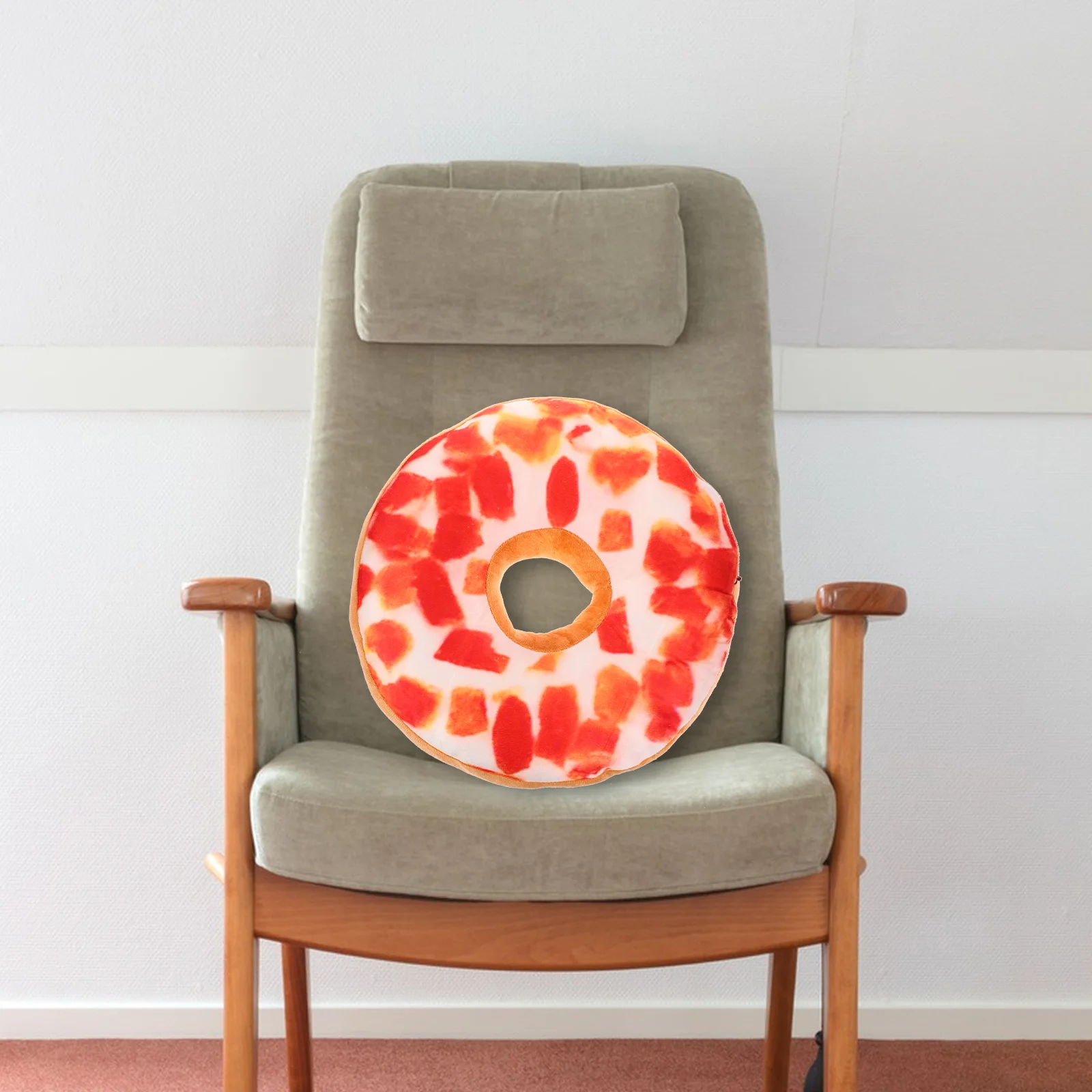 

35X35cm Soft Throw Pillow Simulation Doughnut Cushion Chair Seat Cushion Noon Break Office Cushion