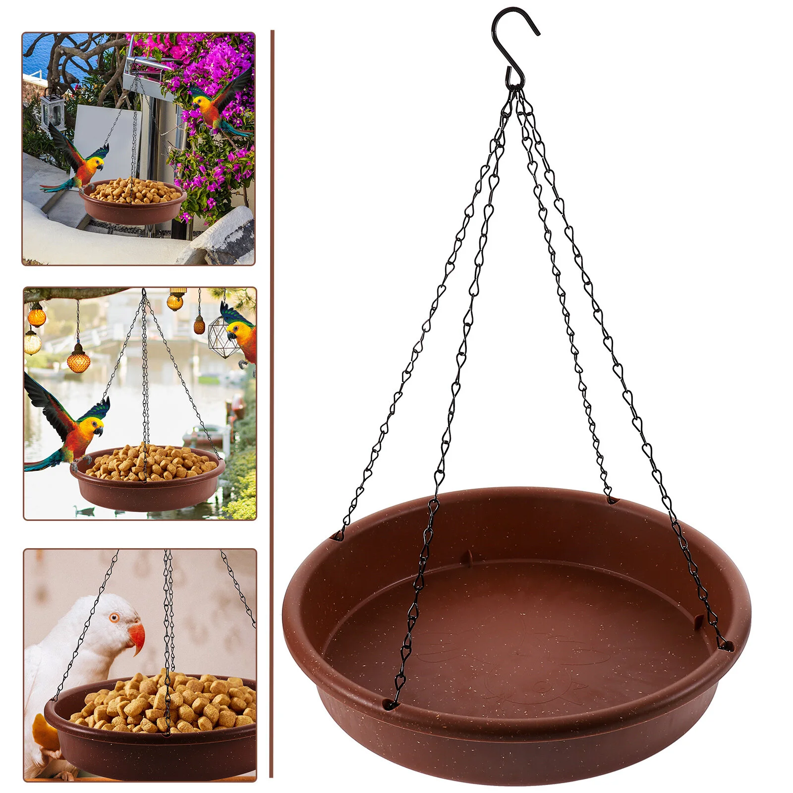 

Dispenser Bird Feeder Hanging Feeders Outdoors Without Farm Plastic Garden Decor Parrot